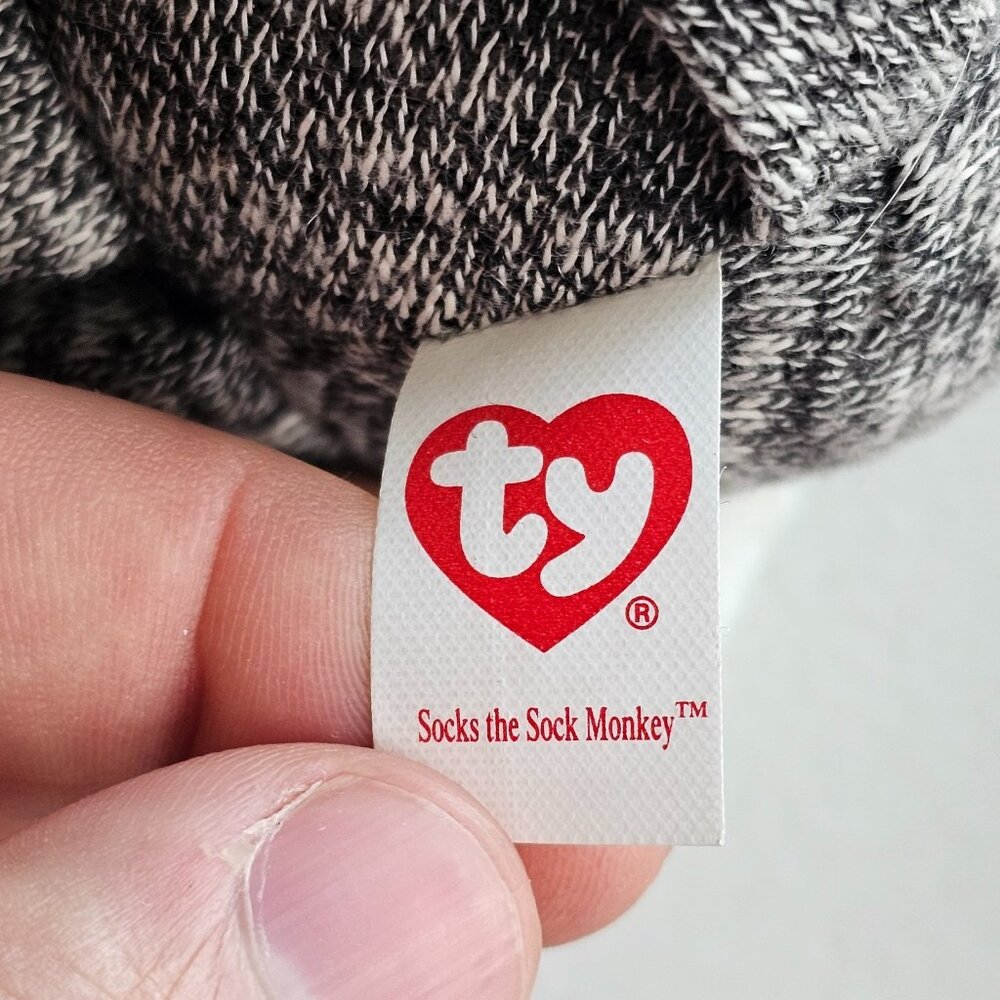 Ty Beanie Babies Lot 3 Spangle Bear Socks Monkey Van Pyre Retired Plush - Picture 10 of 13